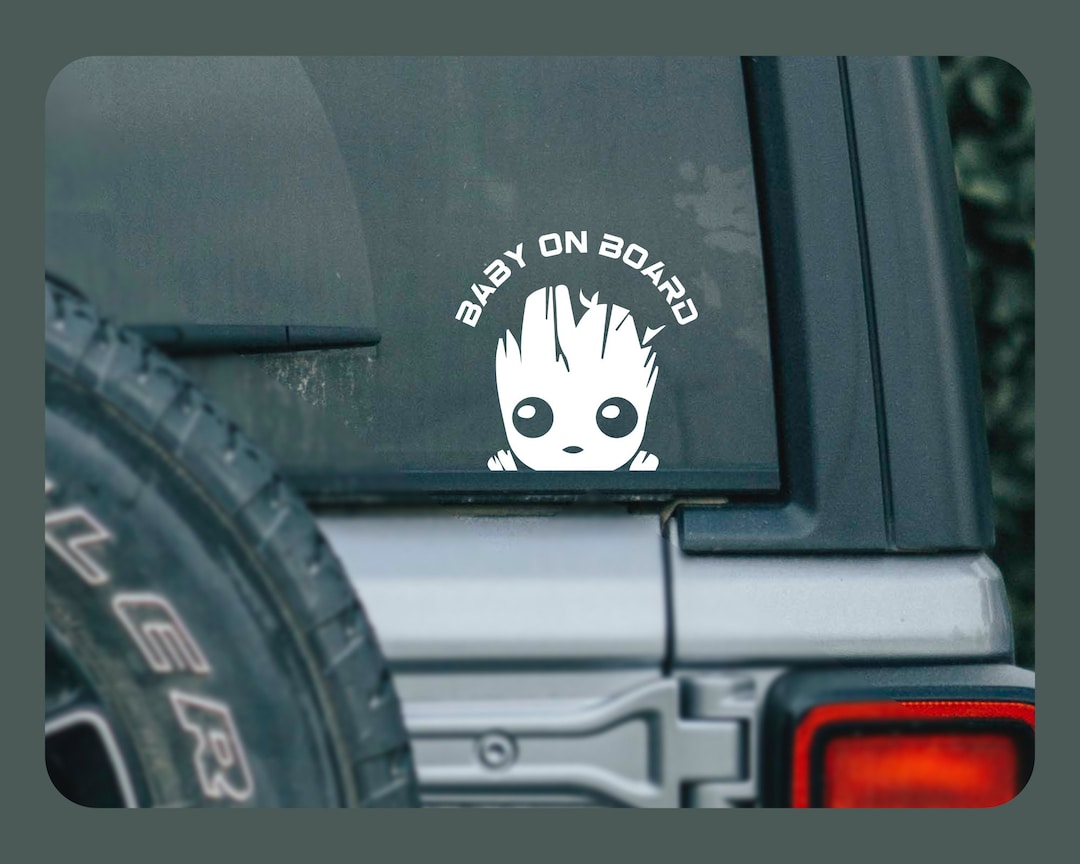 Baby Groot Sticker Car Bumper Sticker Groot Gift for Baby on Board