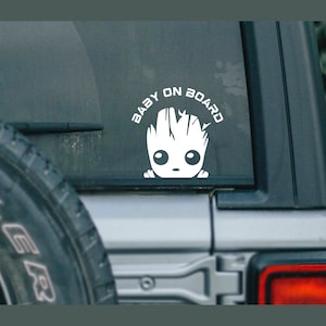 Naklejka na zderzak samochodu Baby Groot Naklejka na samochód Groot Prezent dla dziecka na pokładzie Naklejka Groot