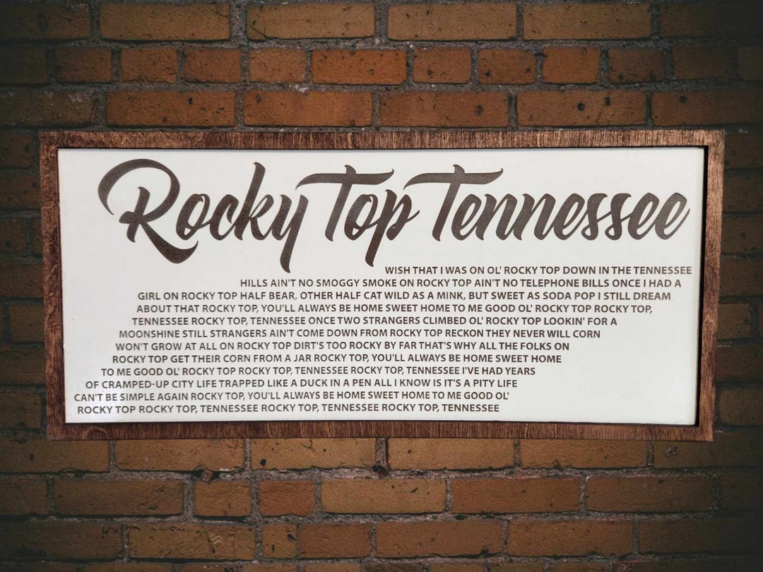 Tennessee Gift Rocky Top Tennessee Song Lyrics Song Lyrics Sign