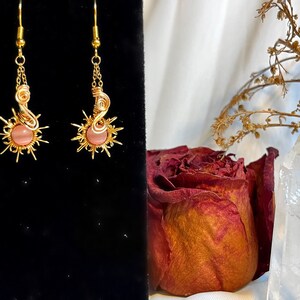 Dainty sun earrings