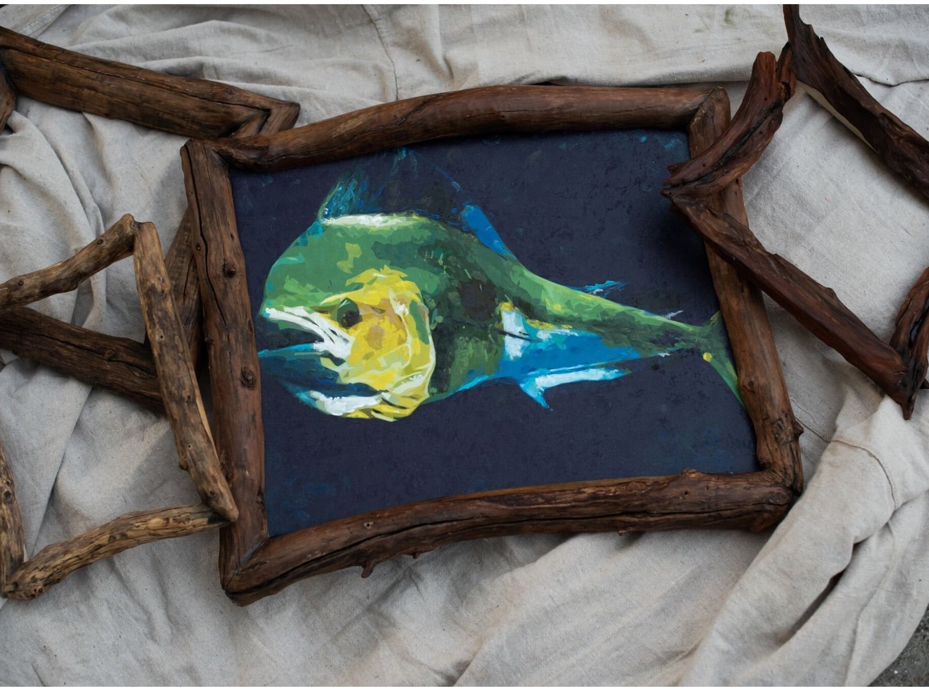 5x7 8x10 11x14 16x20 DRIFTWOOD FRAMES Fish Print Etsy