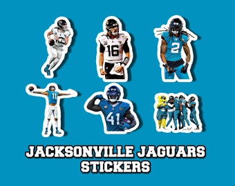 NFL Jacksonville Jaguars Sticker Bundle Waterproof Jaguars Vinyl Sticker Gift for Jaguar Fans Gifts for Football Fan Gifts Jacksonville Jags