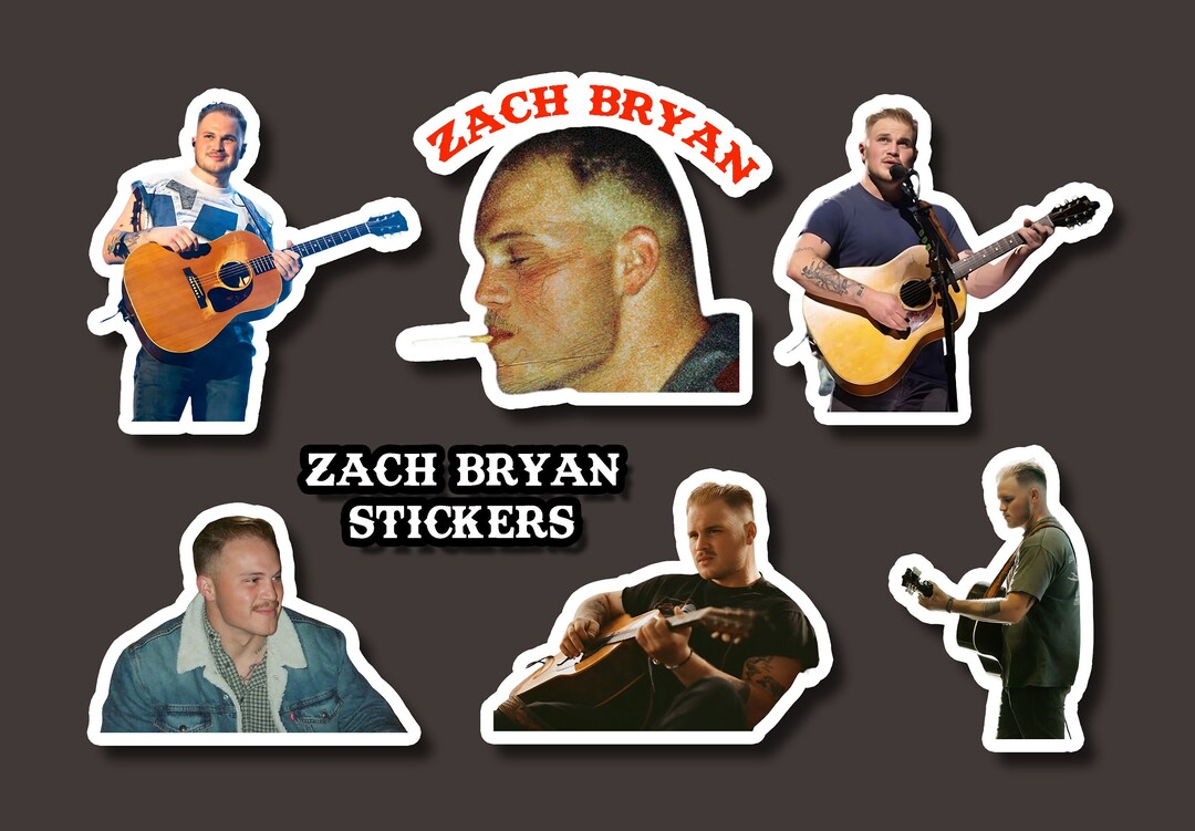 Zach Bryan Sticker Pack Zach Bryan Vinyl Stickers Zach Bryan Etsy