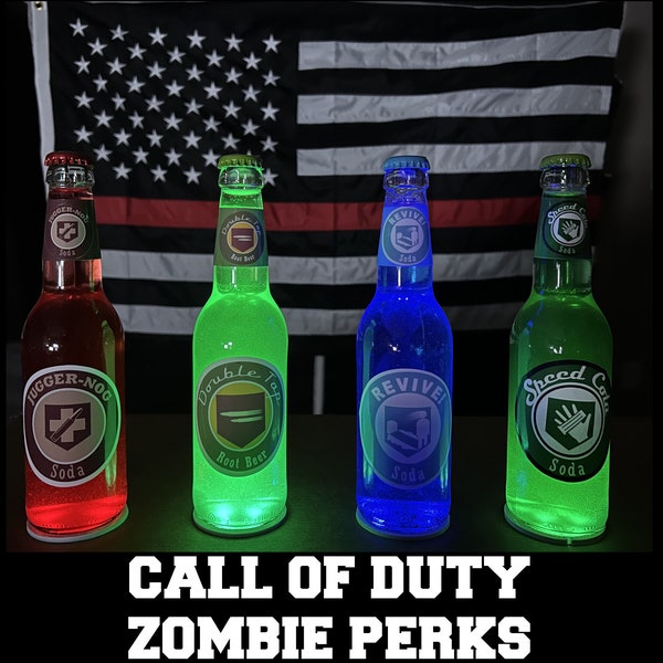 COD Zombie Perks Call Of Duty Zombies Perk Bottles Juggernog Perk Bottle Double Tap Perk Bottle Quick Revive Perk Bottle Speed Cola Perk