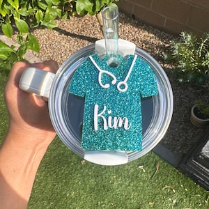 Personalized Tumbler Name Plate: Acrylic Scrub Top for H2.0 Quencher