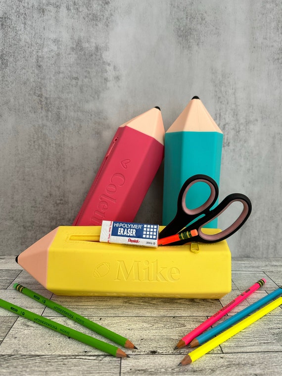 Personalized Pencil Holder,kids Pencil Holder, Jelly Case, Pastel Pencil  Case, Silicone Pencil Case 