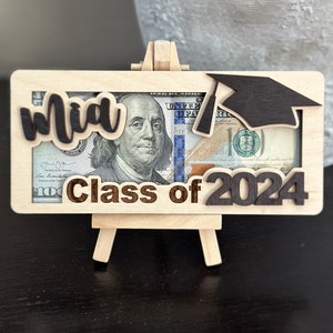 Personalized Graduation Money Gift Holder, Class of 2024 & 2025 Graduation Cash, Customize, 3D**free gift bag**
