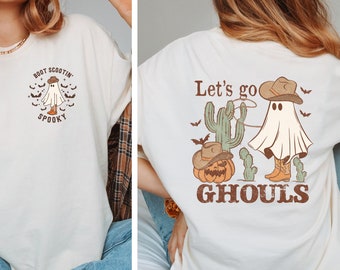 Boot Scootin Spooky Sweatshirt, Cute Spooky Shirt, Halloween Gift, Halloween Shirt ,Cowboy Ghost Shirt,Western Halloween Shirt