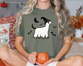 Halloween Labrador Shirt, Halloween Shirt, 2023 Happy Halloween, Retro Spooky Season, Halloween Ghost Dog Shirt, Ghost Dog Shirt, Lab Lover