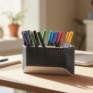 Tidy Workspace Tool, Dark Navy Organizer, Compact Desk Tray