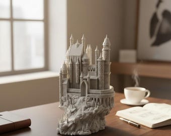 Medieval Castle, Detailed Castle Statue, RPG Table Decor