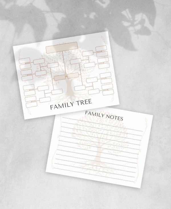 8 Generation Family Tree Editable Template 16x20inch PDF File - Etsy Canada