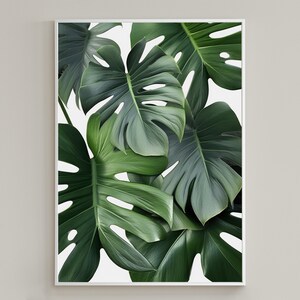 Tropical Plant Printable Wall Art and Digital Download. / Tropical Leaf Art Print / Palms Wall Decor / Large Beach Digital Print