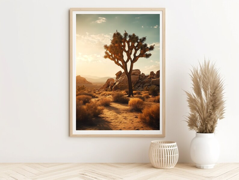 Joshua Tree Printable Wall Art / Desert Art Print / Wall Decor - Etsy