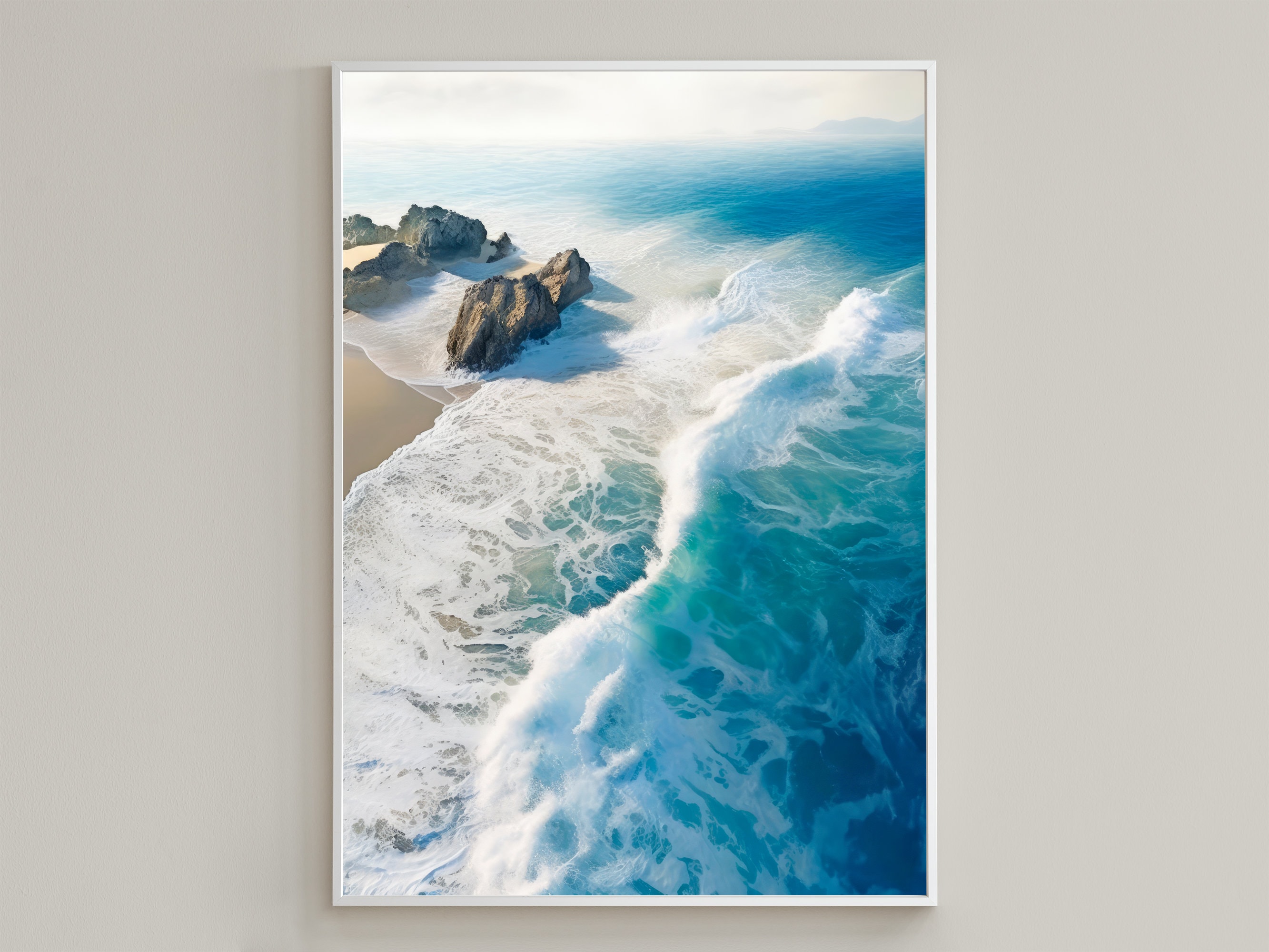 Ocean Coast Digital Download / Beach Printable Art / Art Print / Sea ...
