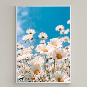 Cute Daisies Printable Wall Art / Wild Flowers Art Print / Botanical Wall Decor / Printable / Boho Home Decor / Digital Download /Art Poster