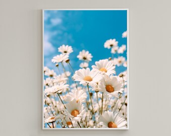 Cute Daisies Printable Wall Art / Wild Flowers Art Print / Botanical Wall Decor / Printable / Boho Home Decor / Digital Download /Art Poster