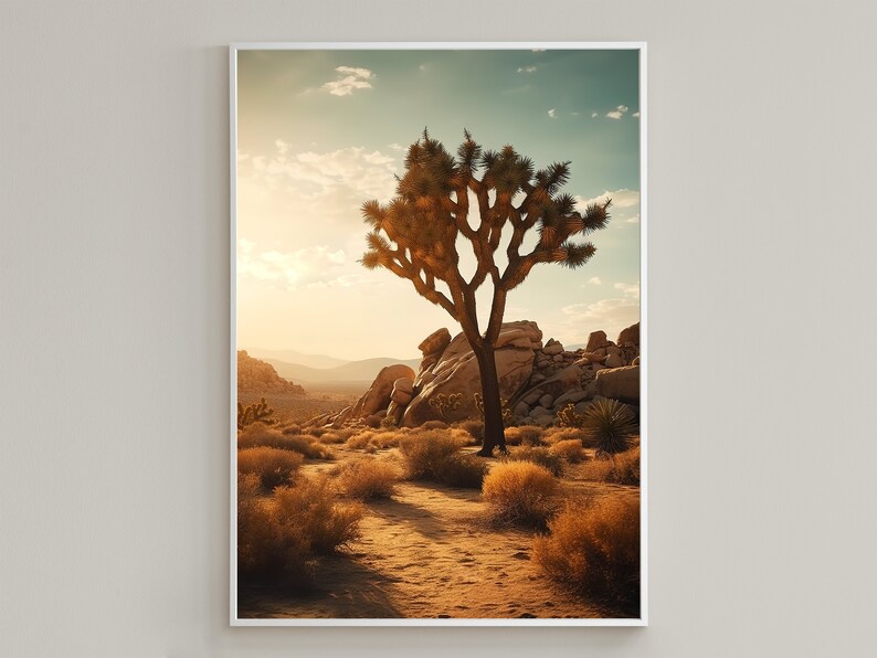 Joshua Tree Printable Wall Art / Desert Art Print / Wall Decor ...