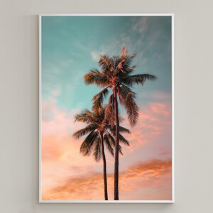 Palm Trees Boho Wall Art  / Palm Print / Art Print / Palms Wall Decor / Printable Wall Art / Beach Digital Print / Digital Download