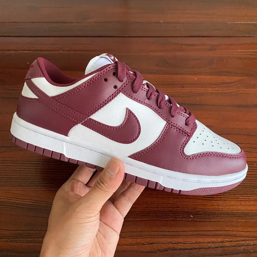 dunk low white royal red