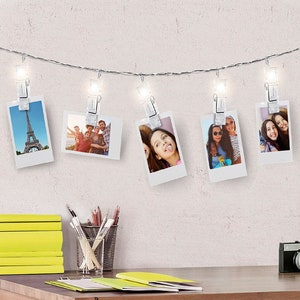 LED String Lights With 12 Photo Clips for Birth Affirmations, Greetings  Cards, Milestone Cards, Photos 
