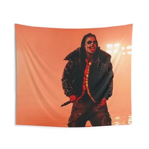 Bandera de Playboi Carti con muchos tapices rojos para pared