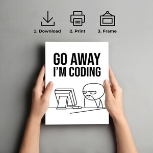 Funny Programmer Gift, Printable Wall Art, Programming Print, Coder ...