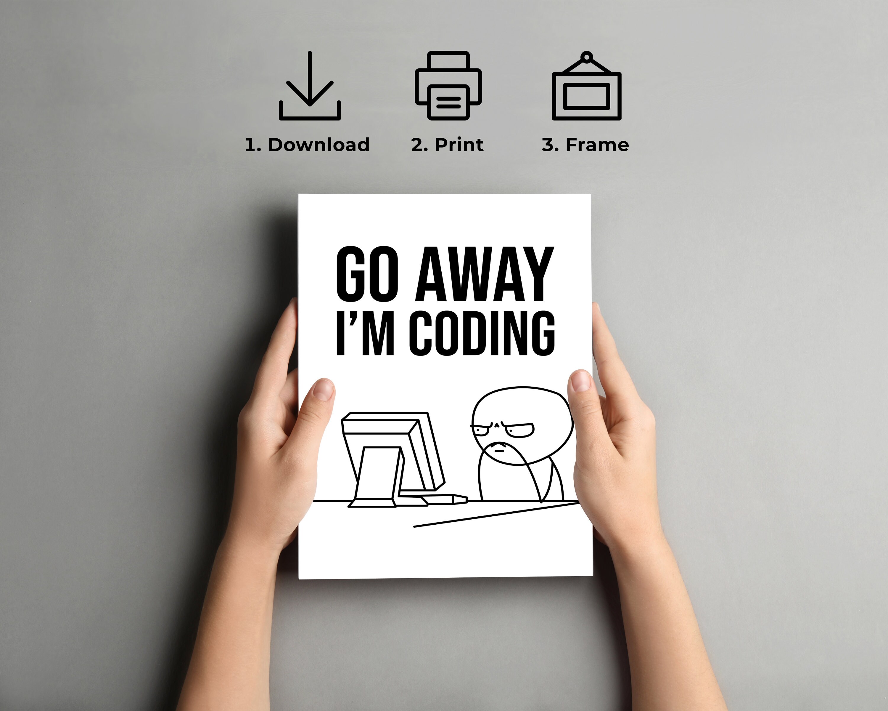 Funny Programmer Gift, Printable Wall Art, Programming Print, Coder ...