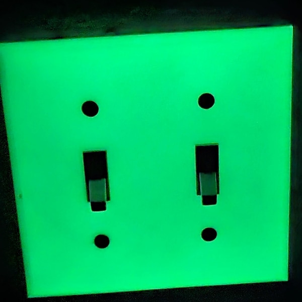 Double Gang Glow in Dark Light Switch Cover