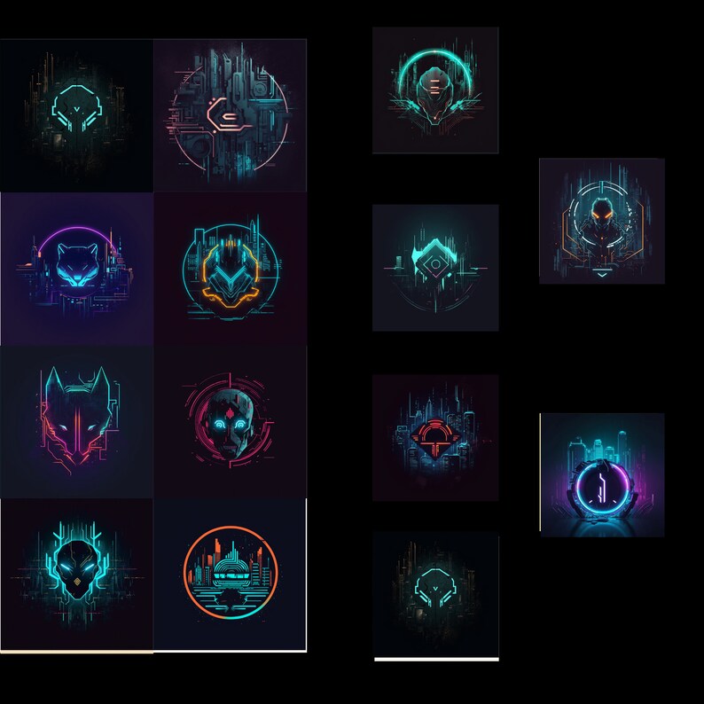 70 Twitch Streamer Logo, DIY Logo Design Template. Cyberpunk Logo, Premade Logo Designs