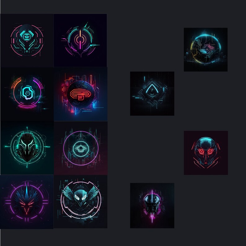 70 Twitch Streamer Logo, DIY Logo Design Template. Cyberpunk Logo, Premade Logo Designs