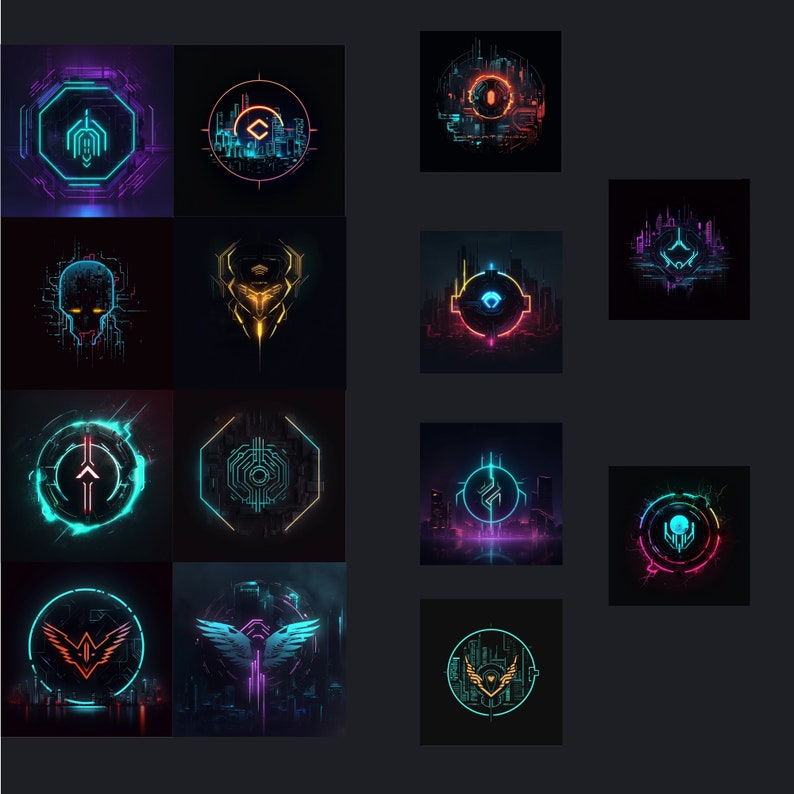 70 Twitch Streamer Logo, DIY Logo Design Template. Cyberpunk Logo, Premade Logo Designs