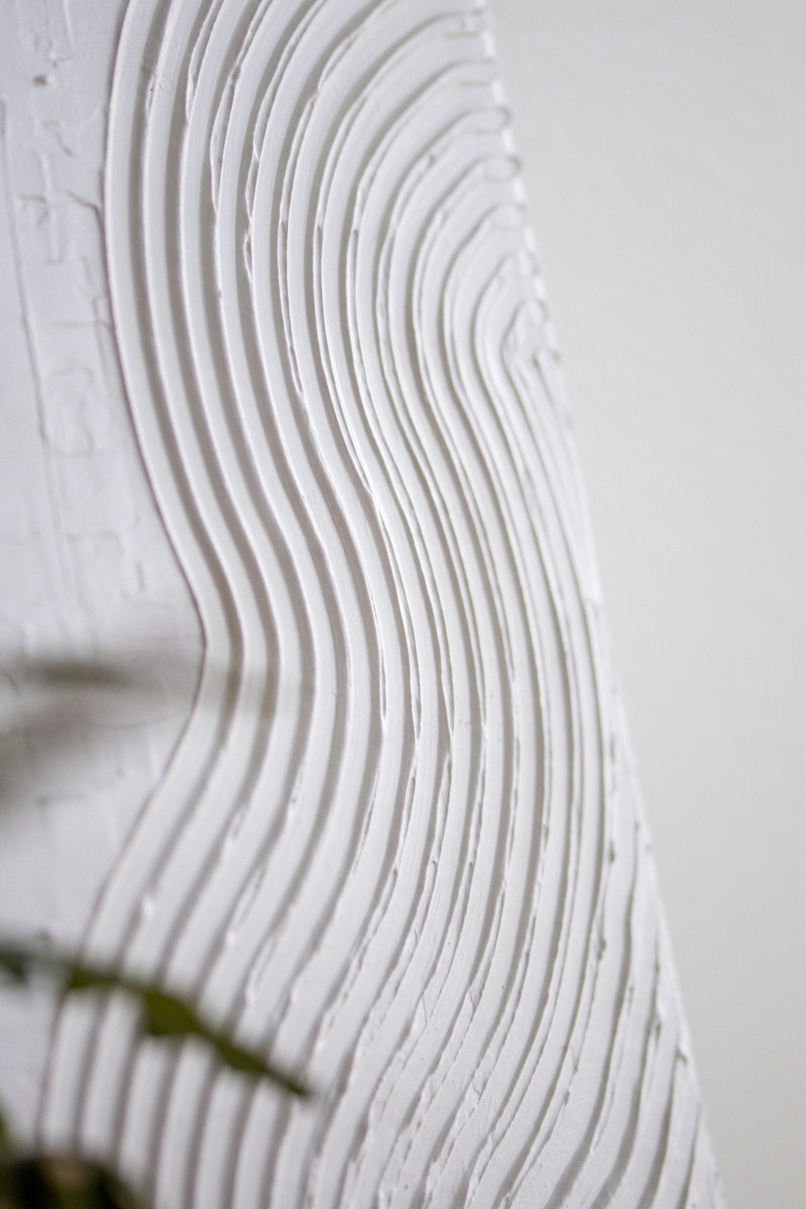 Wave Half Circle Canvas White Textured Wall Art Plaster Art Etsy