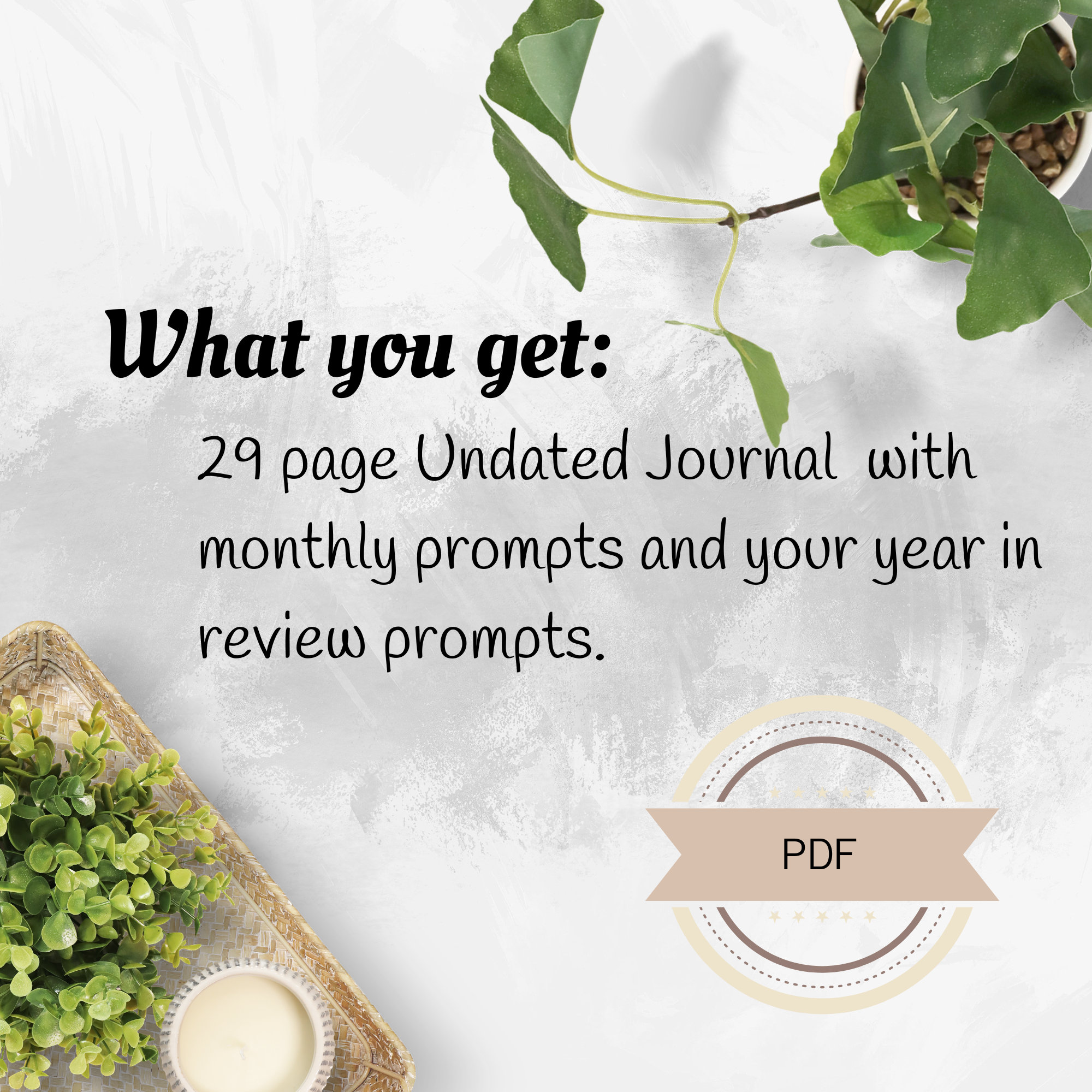 Undated Yearly Review Digital Journal | Year in Review PDF | End of ...