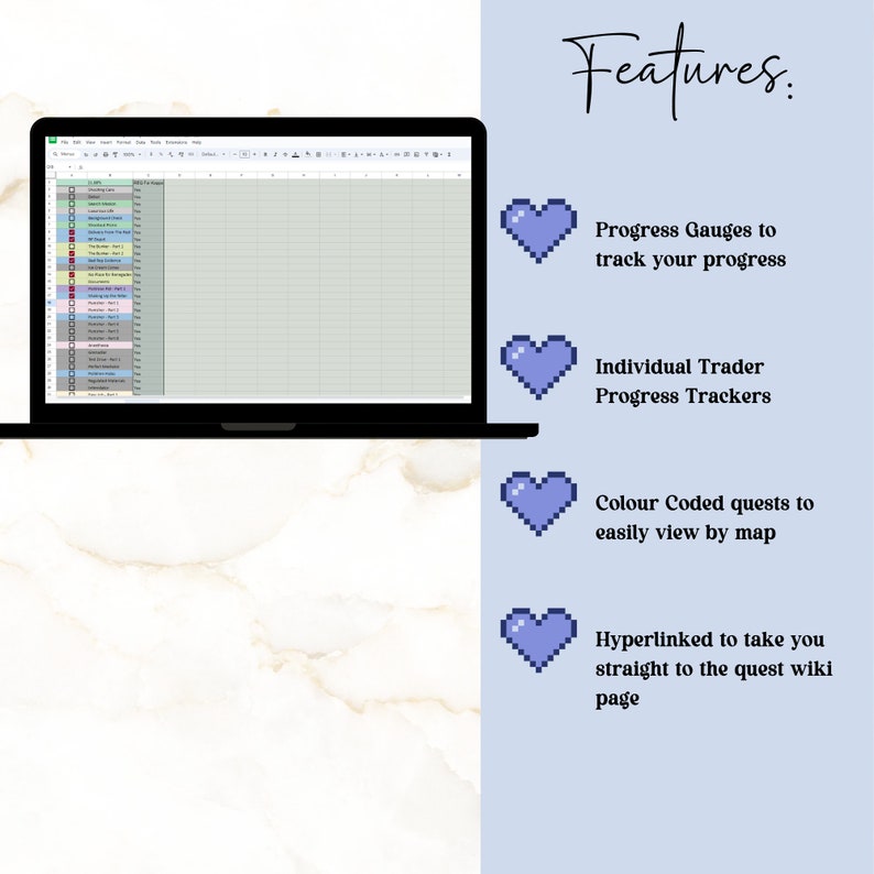 Ultimate Escape From Tarkov Kappa & Hideout Tracker Google Sheets ...