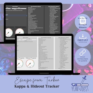 Ultieme ontsnapping uit Tarkov Kappa & Hideout Tracker (0.16.1 versie feb 2025) Google Spreadsheets