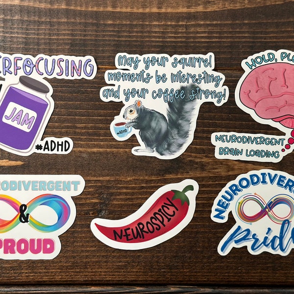 Neurodivergent Pride Vinyl Sticker Bundle