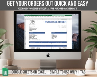 Editable Purchase Order Template - US Letter & A4 (MS Excel)