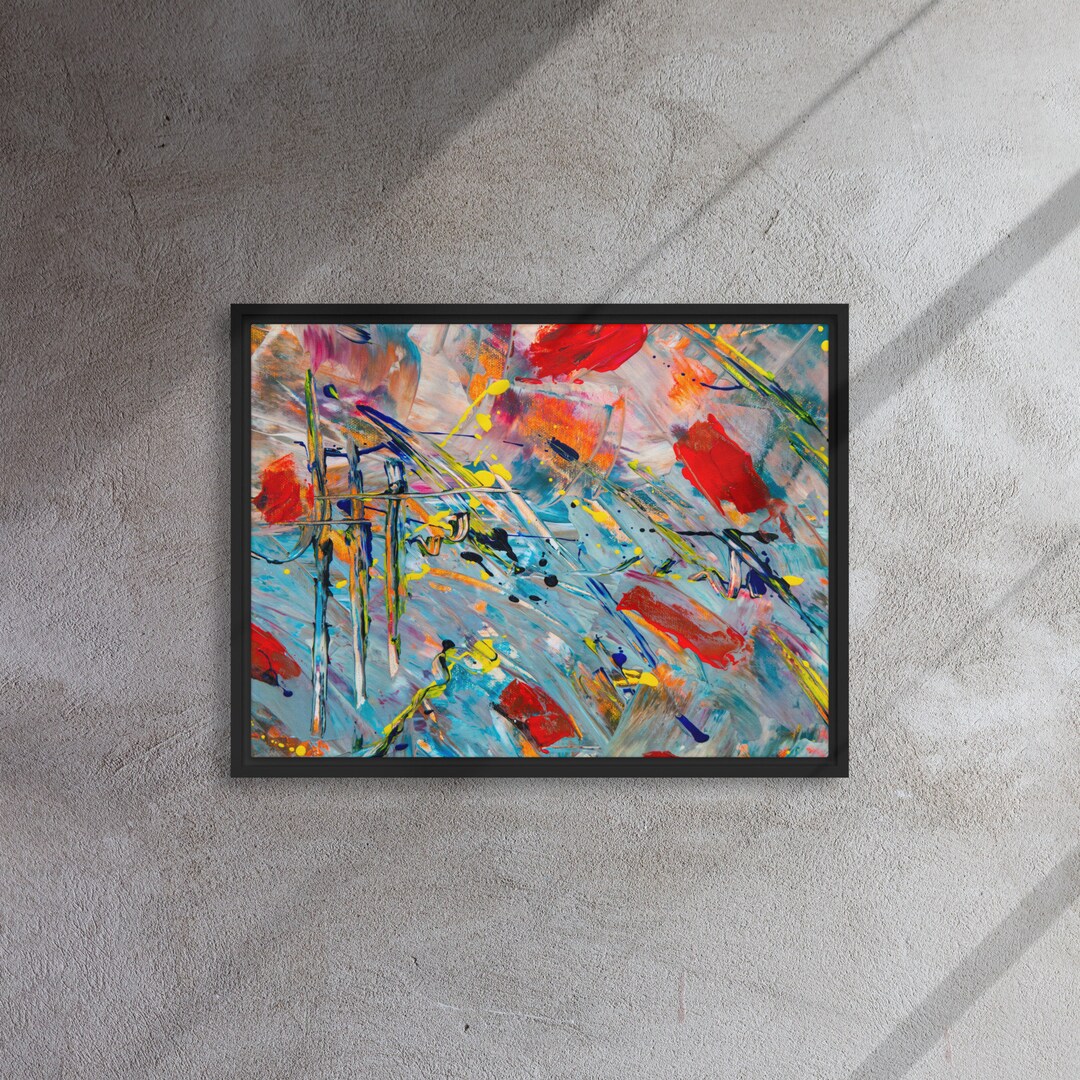 Poppy I Love You Too Much, Wall Art, Abstract, Original Etsy