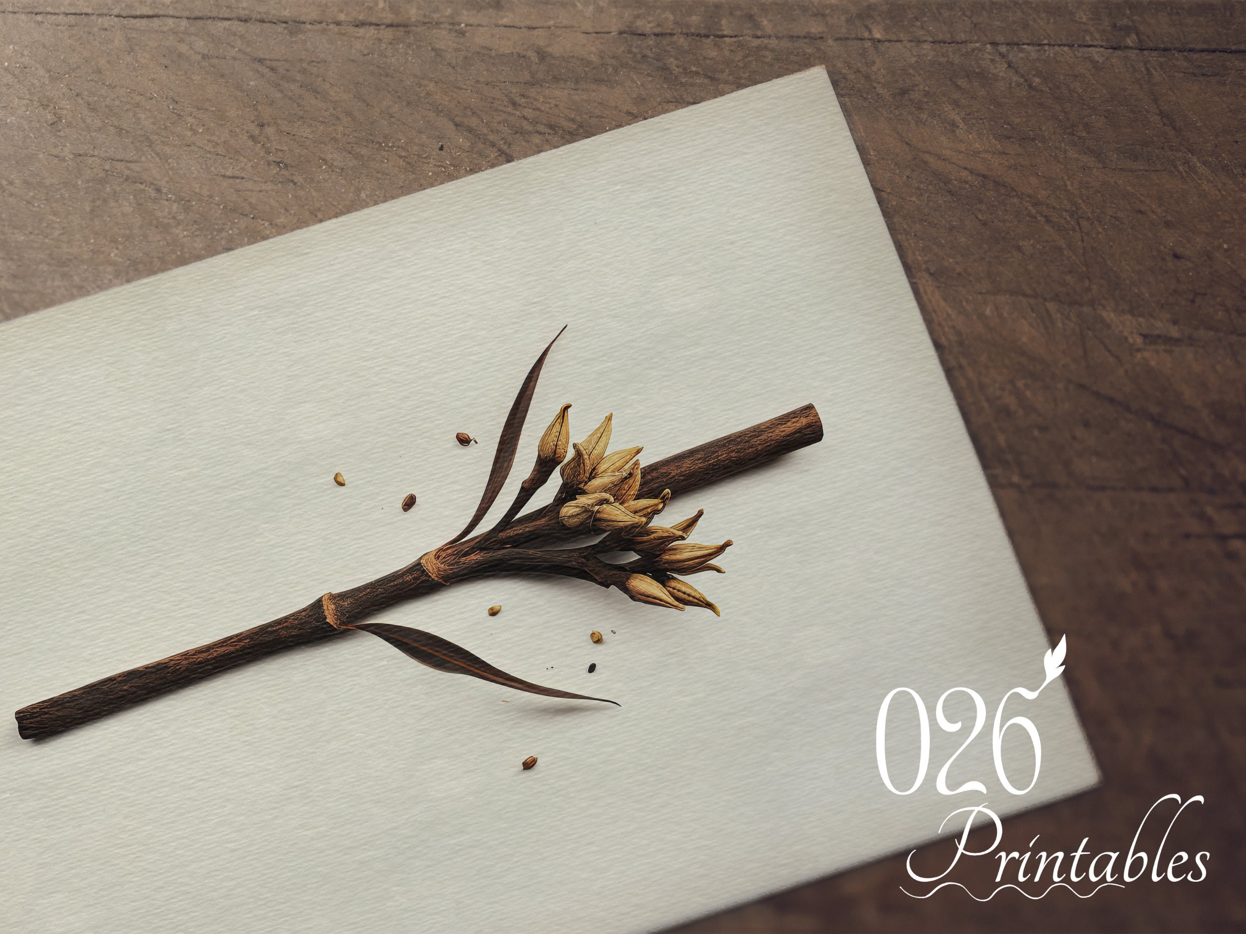 Printable Clove Painting, Printable Clove Flower, Clove Artwork