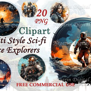Sci-fi Graffiti Clipart - Weltraumforscher PNG für Urban & Digital Art