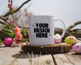Floral Mug Mockup, 11oz Mug Mockup, Colourful Mug Mockup, Easter Mug Mockup, Coffee Mug Mockup, Spring Mug Mockup, White Coffee Cup Mock Up