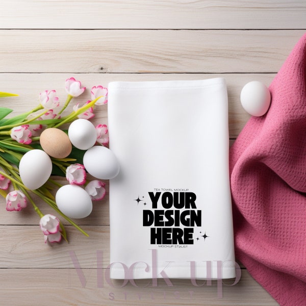 Easter Tea Towel Mockup Kitchen Towel Mockup Tea Towel Mockup Printify Tea Towel Mockup Blank Linen Kitchen Towel Napkin Mockup