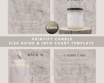 Soy Candle Size Guide Soy Candle Mockup Jar Candle Mockup Soy Candle Sizing Chart Candle Mockup Size Chart Printify Candle Size Chart