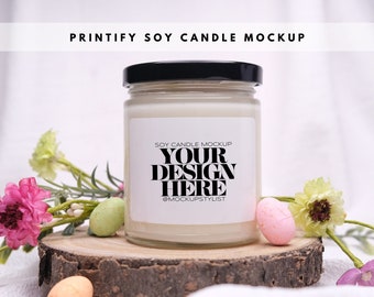 Soy Candle Mockup Candle Mockup Floral Candle Mockup Soy Candle Mock Up Lifestyle Photography Printify Candle Mockup Candle Label