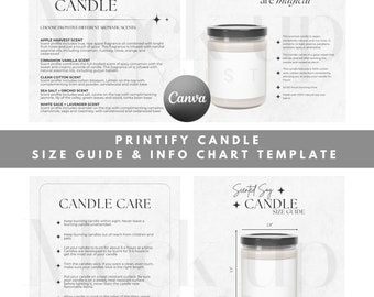 Größentabelle Sojakerze Mockup Kerzenglas Mockup Soya Candle Sizing Chart Candle Mockup Size Chart Teelicht-Größentabelle