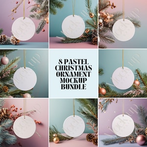 Christmas Ornament Mockup Canva Ornament Mockup Bundle Ceramic Ornament Mockup Canva Sublimation Ornament Mockup Circle Ornament Mockup