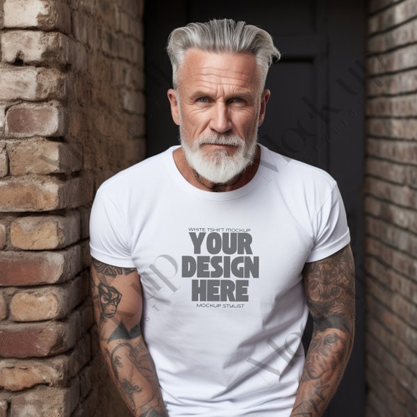 Grandpa Tshirt Mockup White Bella Canvas 3001 Mockup Tattoo WhiteTshirt Mockup Outdoors Best Selling Tshirt Mockup Tshirt Mockup 3400