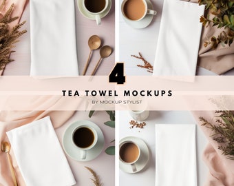 Kitchen Towel Mockup Bundle Tea Towel Mockup Printify Tea Towel Mockup Blank Linen Kitchen Towel Napkin Mockup
