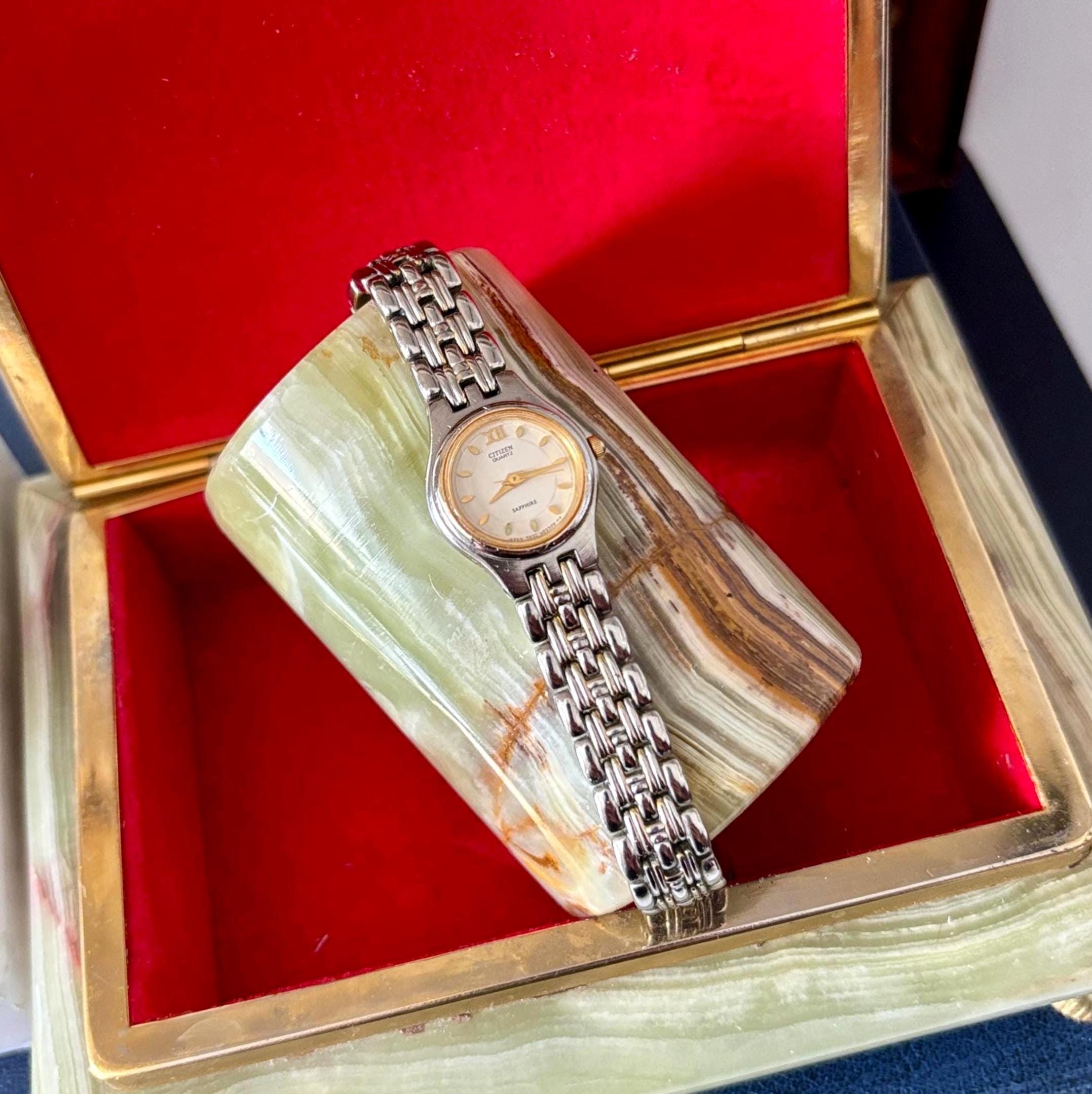 Vintage Citizen Sapphire Ladies Quartz Watch | Japanese Dress Watch | Silver Tone Bracelet